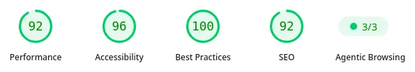 Puntuaciones PageSpeed Insights de agentizalo.com