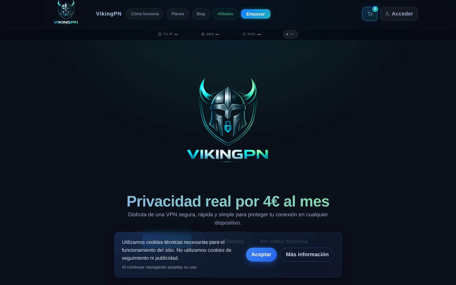 Captura en vivo de vikingpn.com